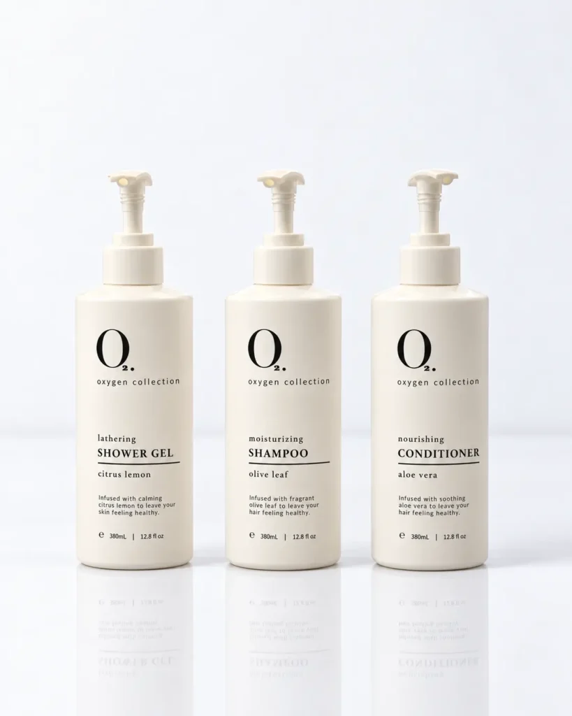 Trío minimalista de botellas O₂